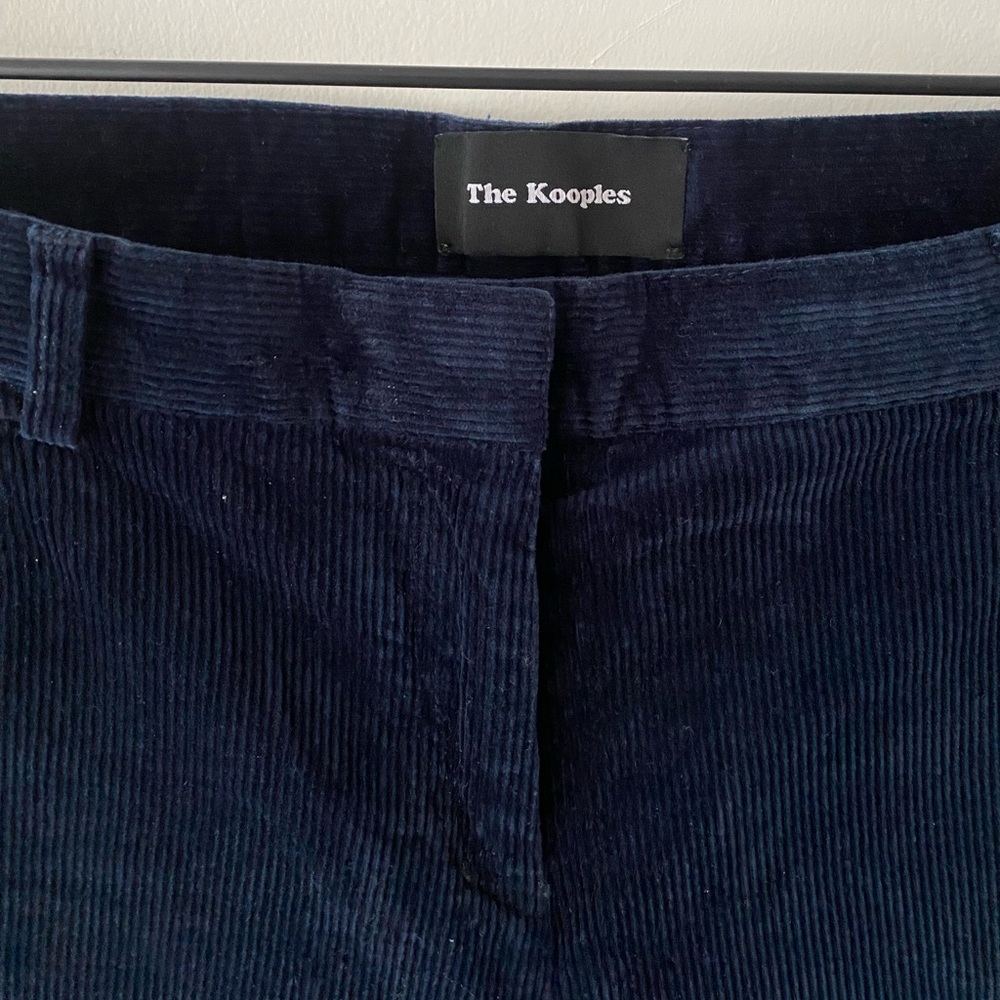 The Kooples Women's Corduroy Slim Leg Pant in Navy Size 36 Excellent condition.
